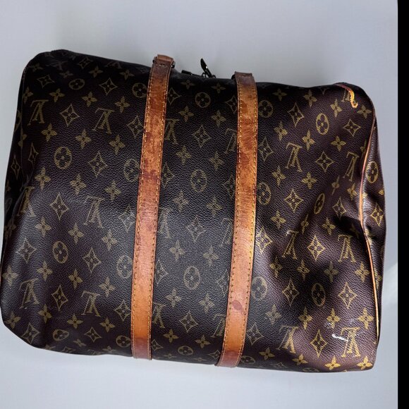 Custom Hand Painted Octopus Louis Vuitton VINTAGE Keepall 45 Signature LV Bag - Picture 14 of 16